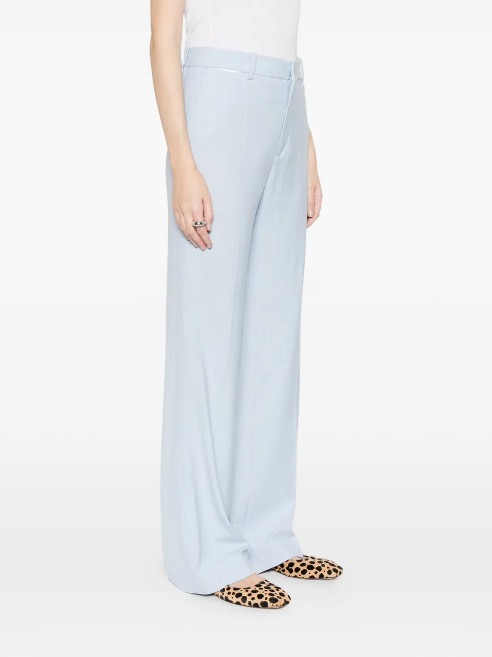  Maje Pantalones Rectos Con Bolsillo Lateral - Azul 