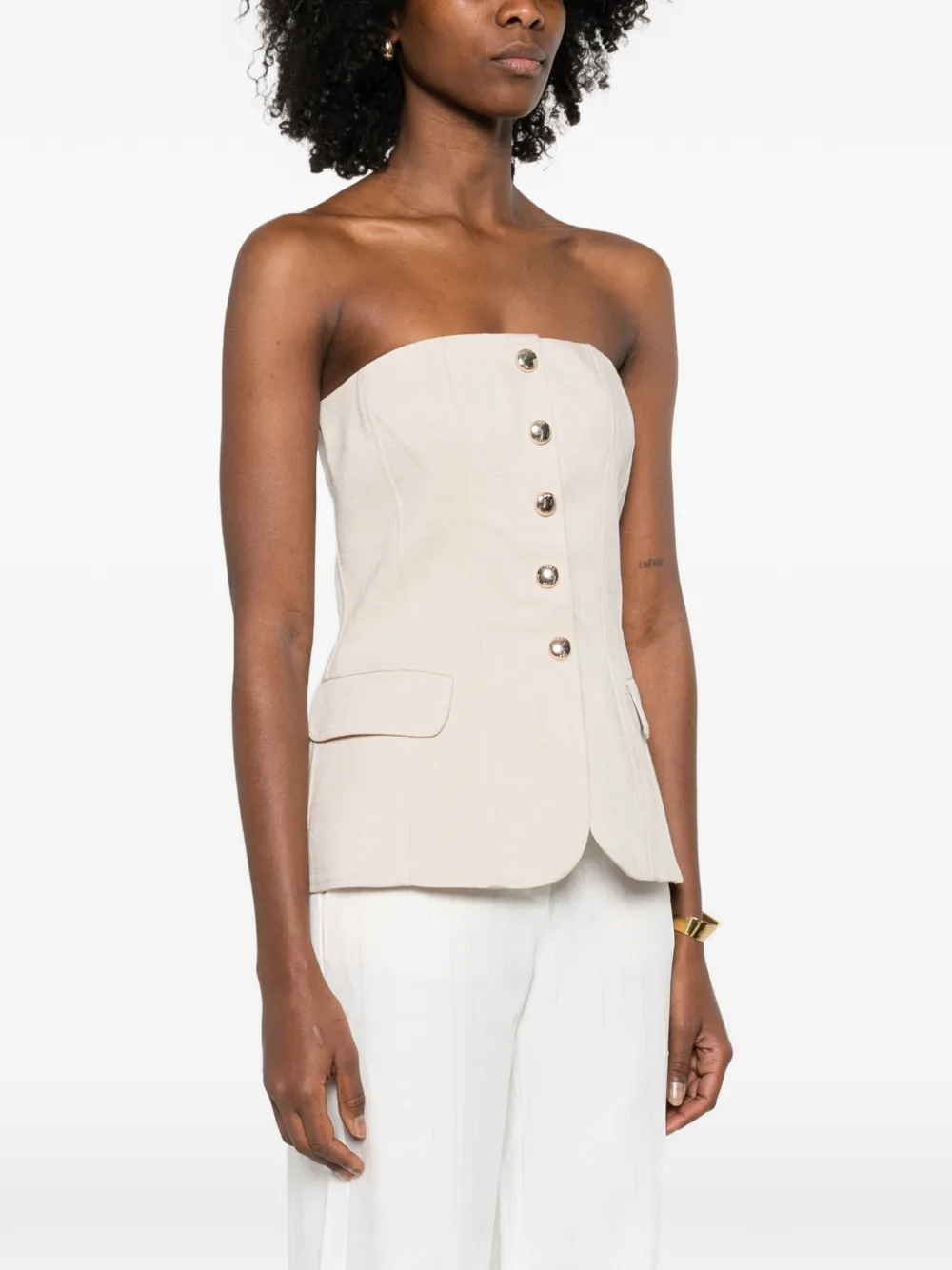 Button Flap-Pocket Top