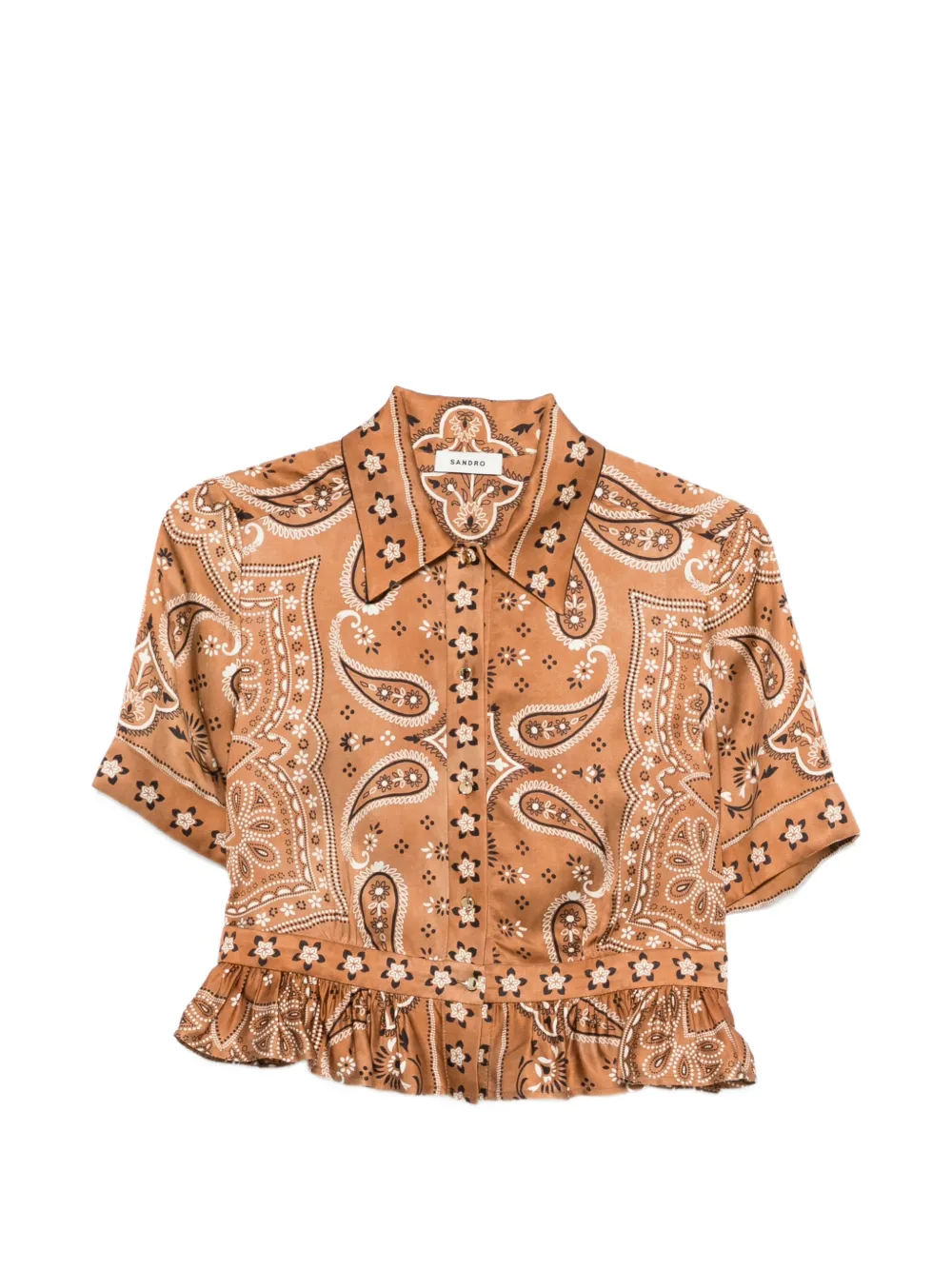 SANDRO Camicia Vanessi con stampa paisley - Marrone