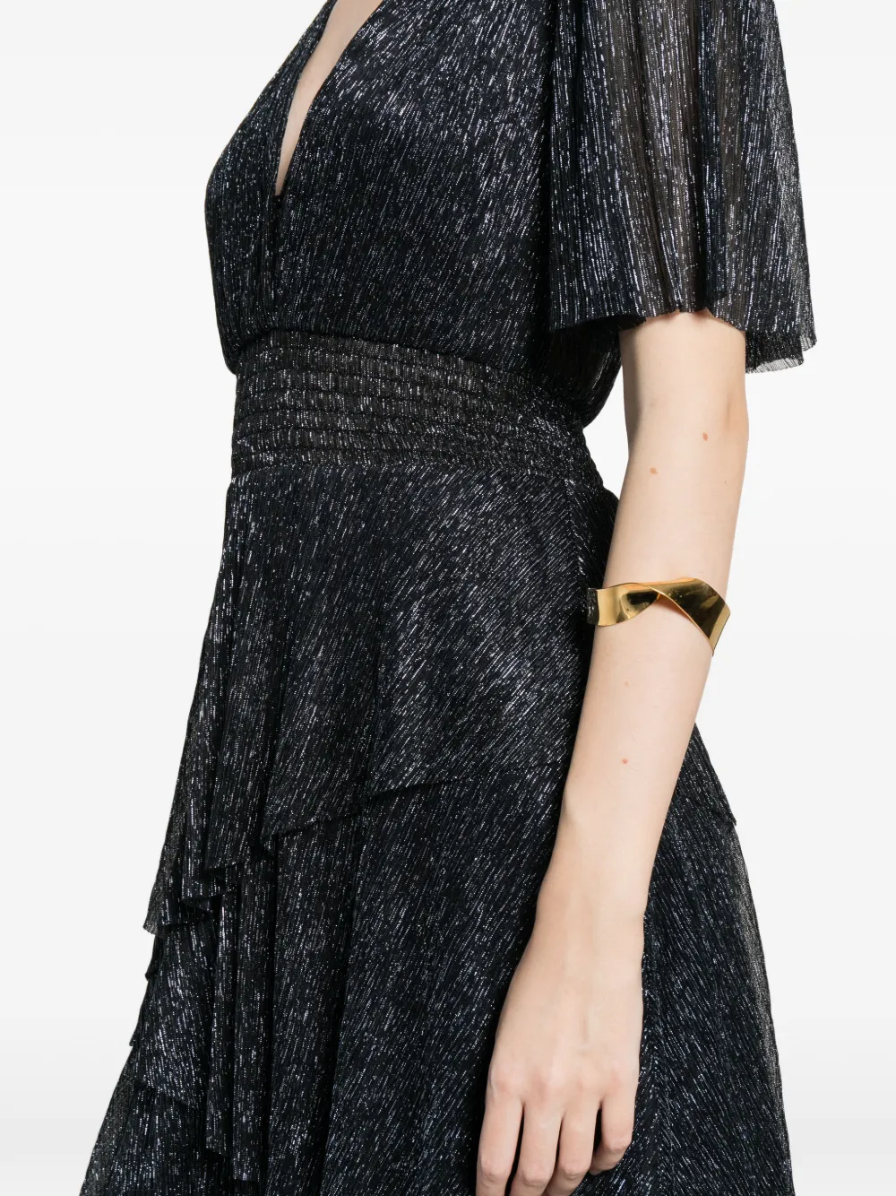 Maje Midi-jurk met ruches Blauw
