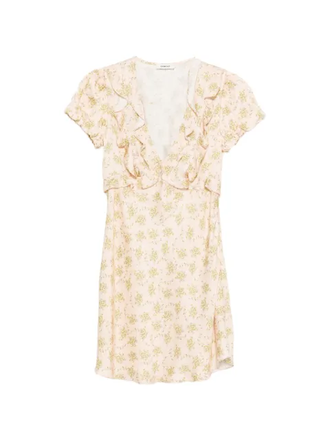SANDRO ruffled floral mini dress