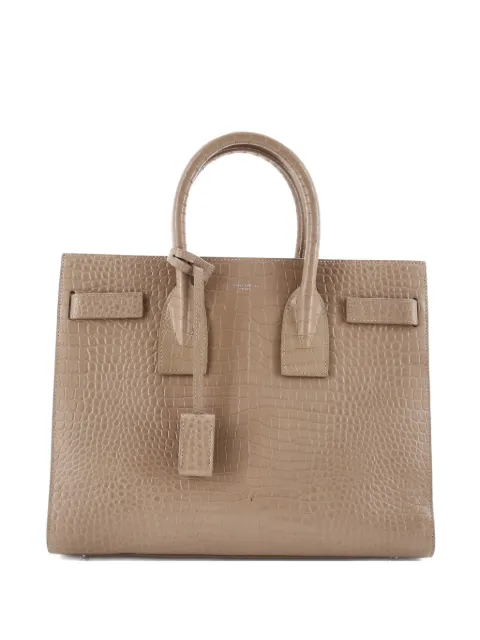 Saint Laurent Pre-Owned Sac de Jour Bag Crocodile Embossed Patent Small tote bag