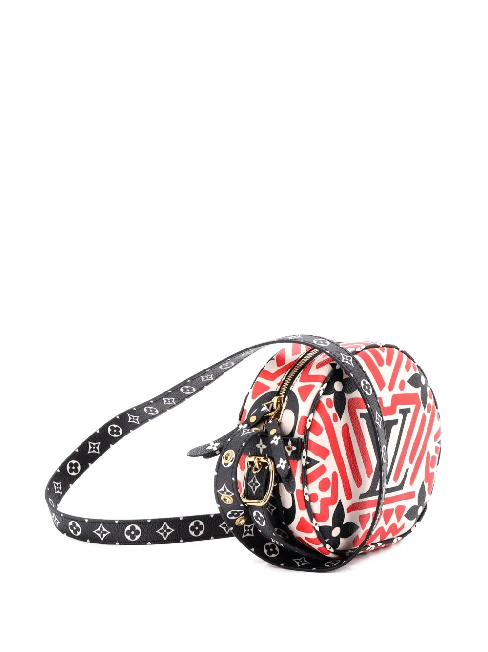 Pre-owned Louis Vuitton Boite Chapeau Souple Bag Limited Edition Crafty Monogram Giant Pm Crossbody Bag In Red