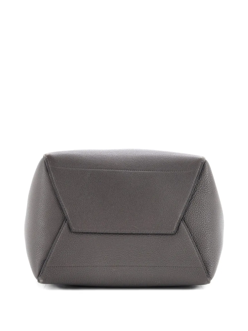 Pre-owned Celine Sangle Seau Bag Calfskin Large Shoulder Bag In Gray