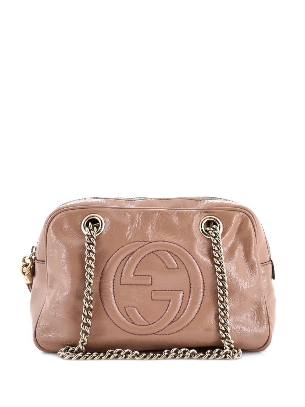 Gucci Pre-Owned Soho Chain Zip Patent Small shoulder bag - Toni neutri