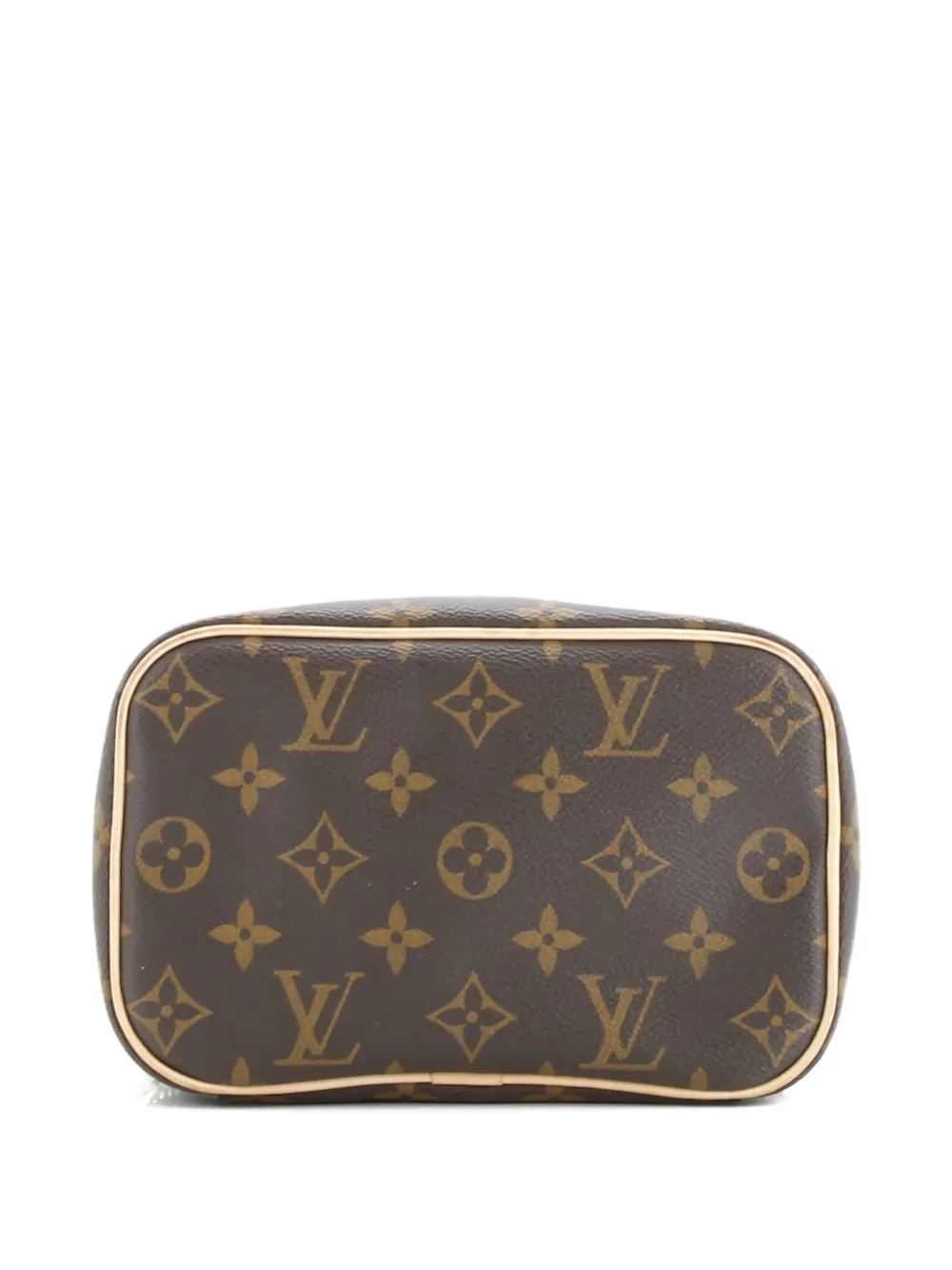 Pre-owned Louis Vuitton Nice Vanity Case Monogram Canvas Mini Pouch In Brown
