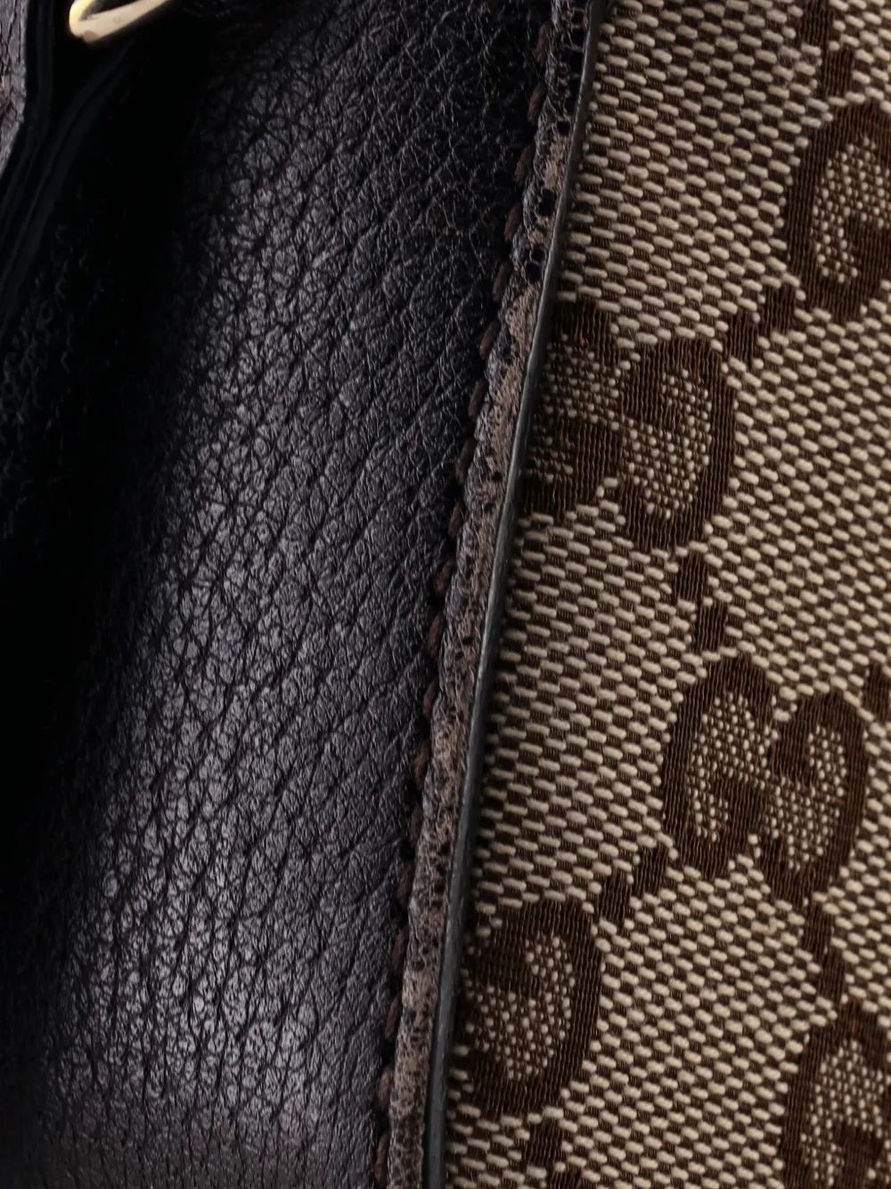 Pre-owned Gucci Bee Web Camera Bag Gg Canvas Crossbody Bag In Brown