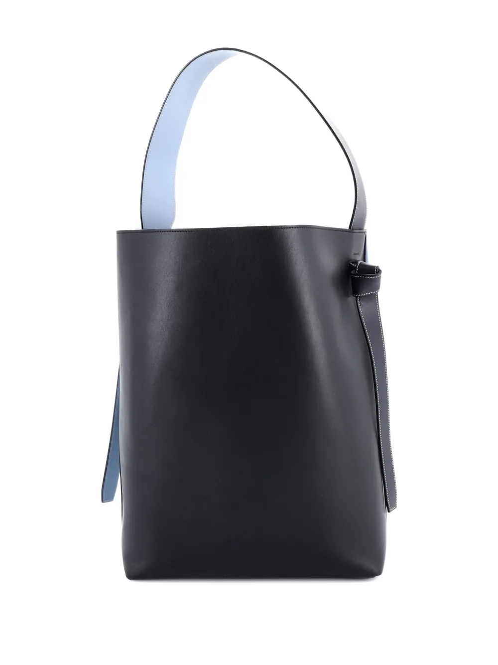 Pre-owned Celine Twisted Cabas Tote Calfskin Small Hobo Bag In Blue