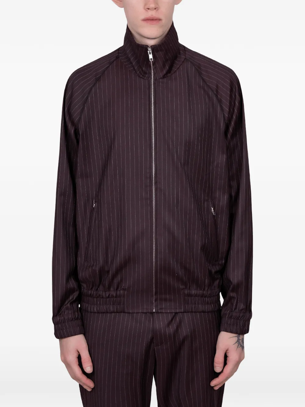 Gimaguas Brian pinstripe-pattern jacket | Brown | Image 1