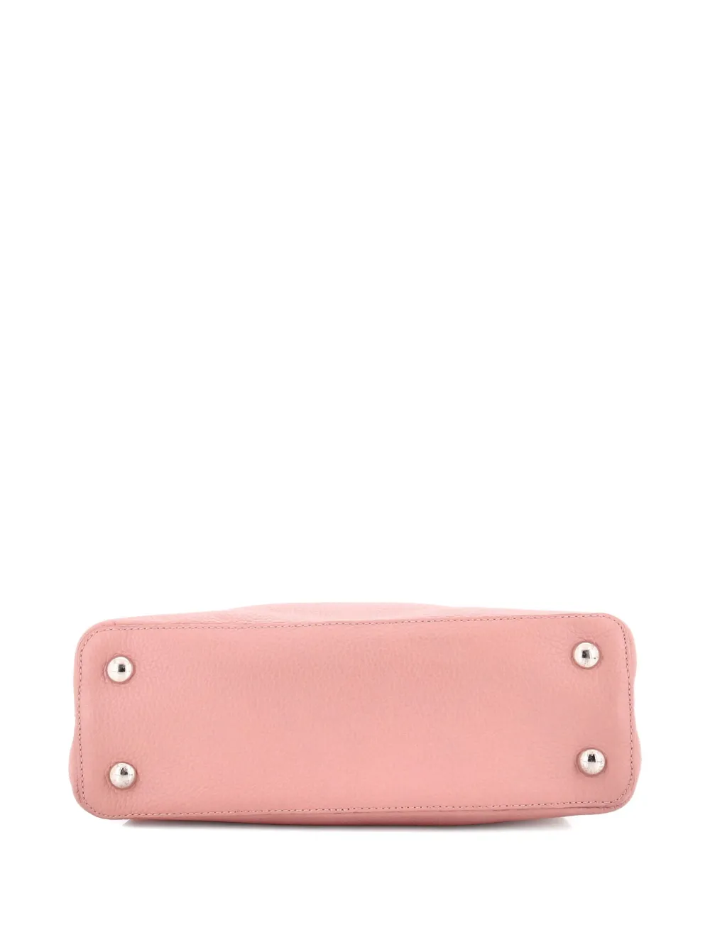 Pre-owned Louis Vuitton Capucines Bag Limited Edition Sweet Brogues Leather Pm Crossbody Bag In Pink