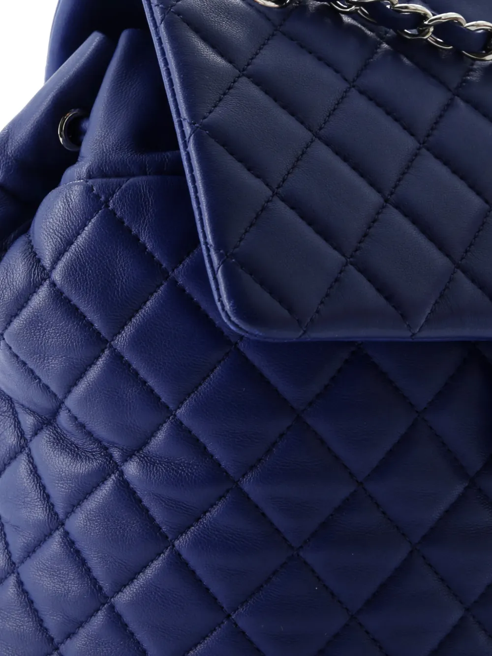 CHANEL Pre-owned Urban Spirit Quilted Lambskin Large Backpack In Blue