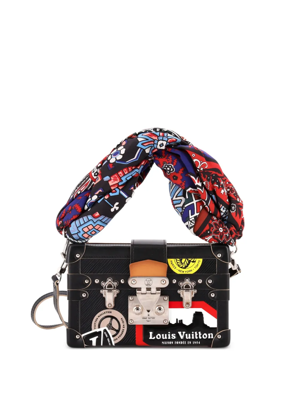 Louis Vuitton Pre-Owned Petite Malle Handbag Limited Edition World Tour Epi Leather crossbody bag - Schwarz