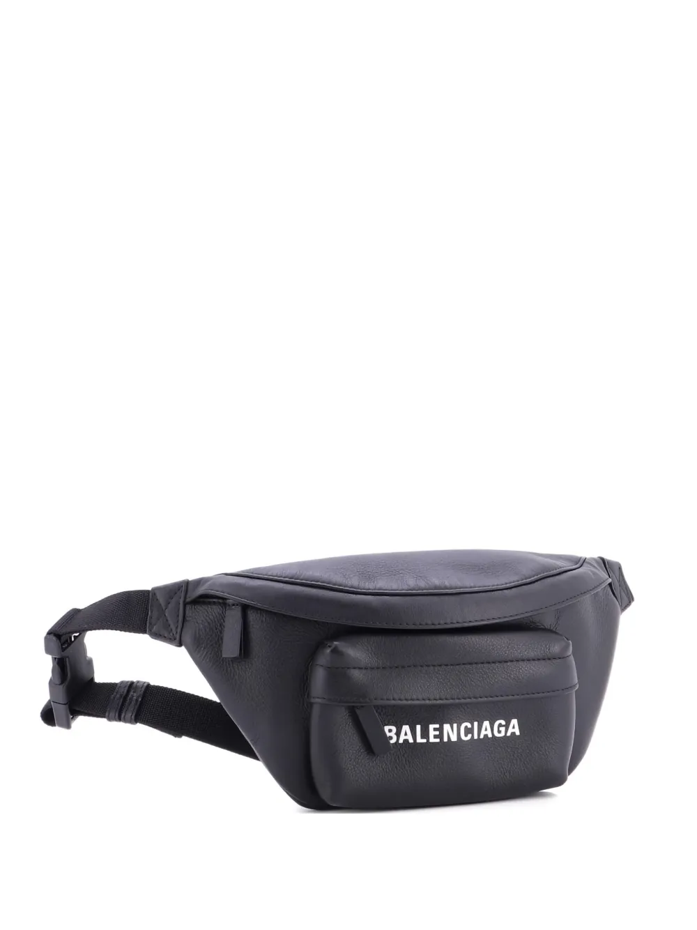 Pre-owned Balenciaga Everyday Printed Leather Xs Belt Bag In Black