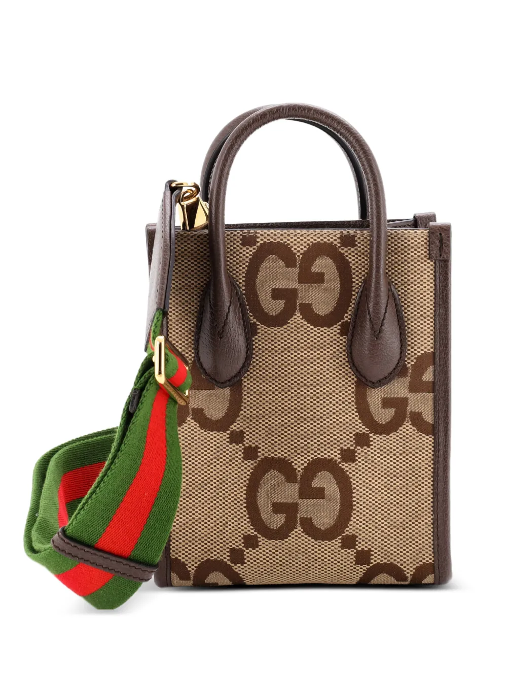 Gucci Pre-Owned Vertical Tote Jumbo GG Canvas Mini crossbody bag - Brown