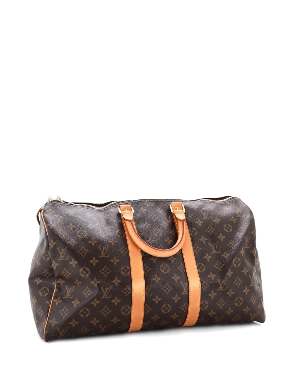 Pre-owned Louis Vuitton Keepall Bag Monogram Canvas 45 Satchel In Brown