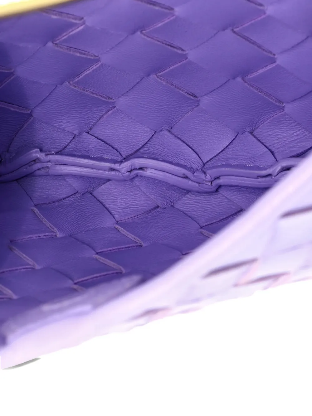 Pre-owned Bottega Veneta Sardine Top Handle Bag Intrecciato Nappa Mini Satchel In Purple