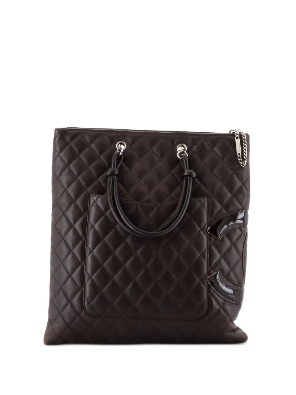 CHANEL Pre-Owned Cambon Flat Quilted Leather tote bag - Nero