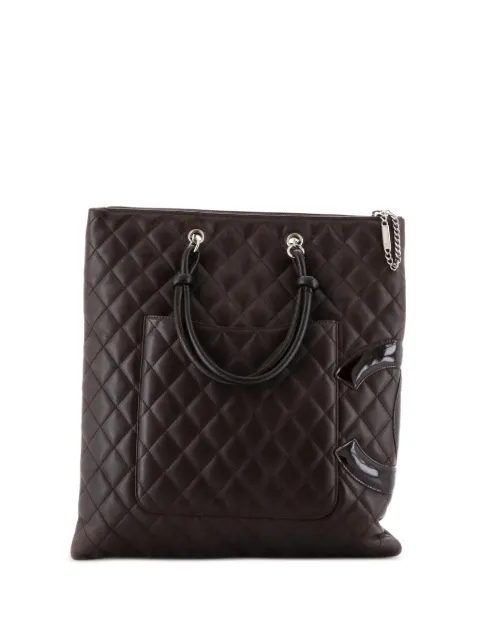 CHANEL Pre-Owned Cambon Flat Quilted Leather tote bag