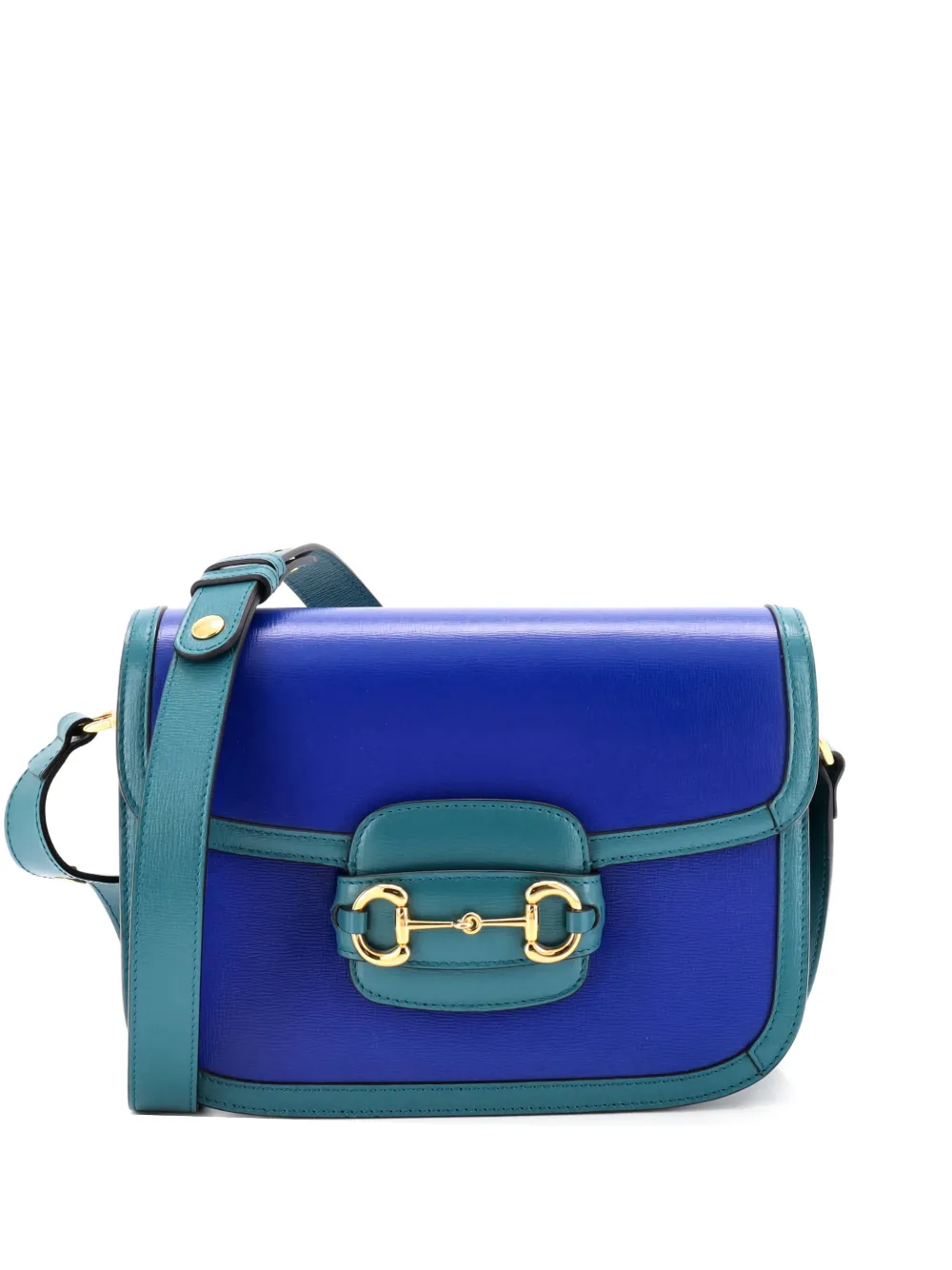 Gucci Pre-Owned Horsebit 1955 Leather Small shoulder bag - Blu