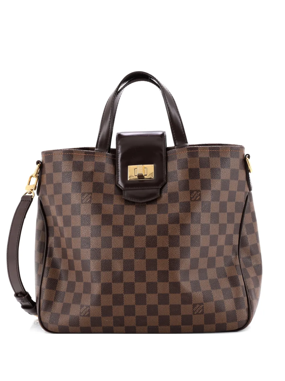 Pre-owned Louis Vuitton Cabas Rosebery Damier Tote Bag In Brown