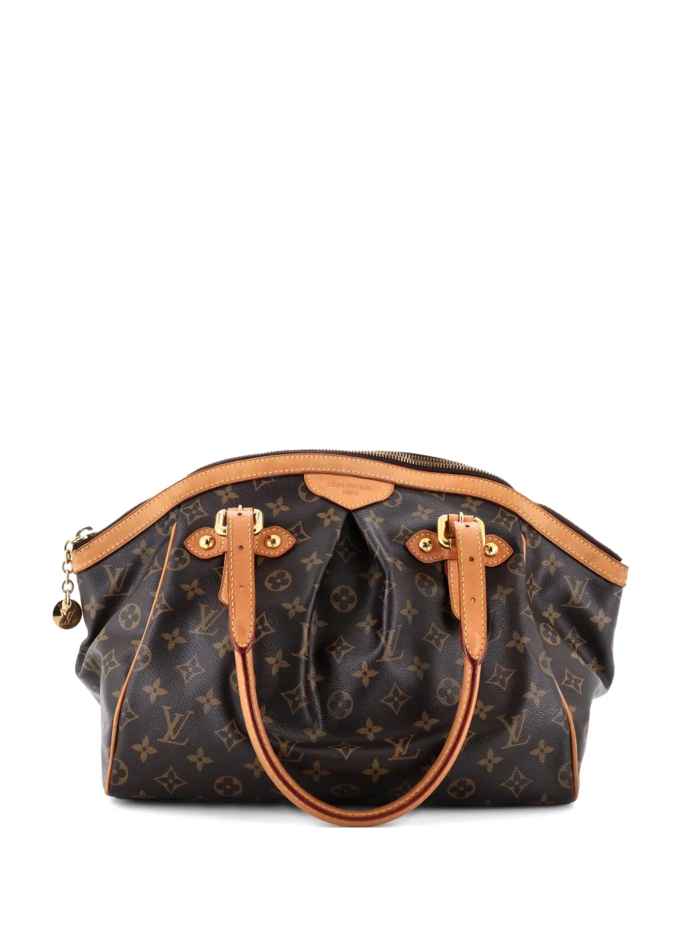 Pre-owned Louis Vuitton Tivoli Handbag Monogram Canvas Gm Satchel In Brown