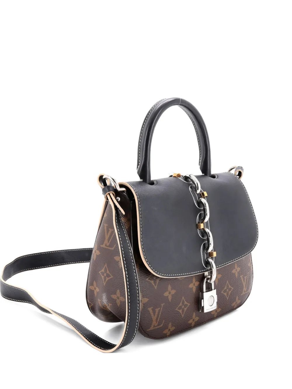 Pre-owned Louis Vuitton Chain It Handbag Monogram Canvas With Leather Pm Shoulder Bag In Brown