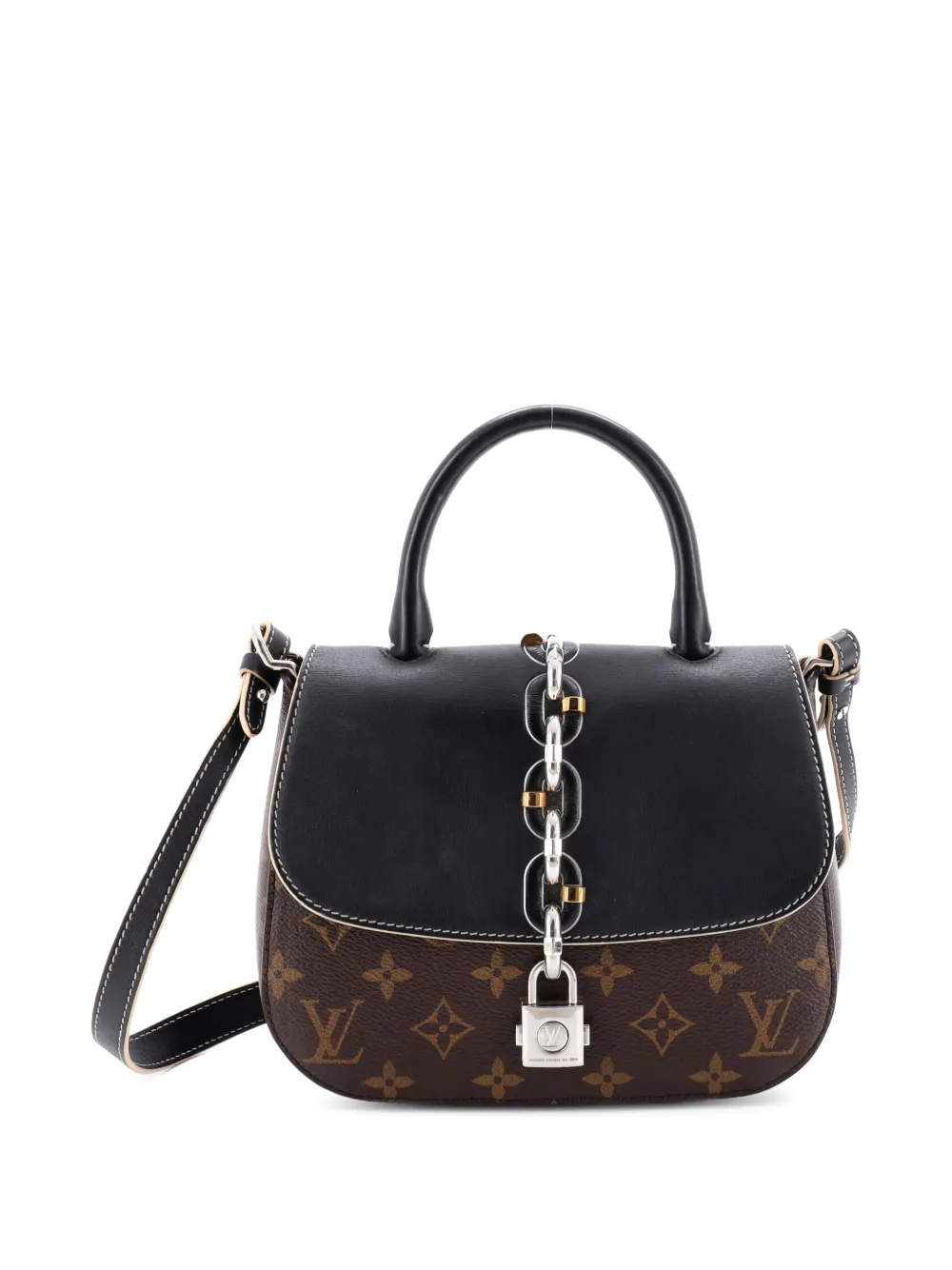 Louis Vuitton Pre-Owned Chain It Handbag Monogram Canvas with Leather PM shoulder bag - Marrone