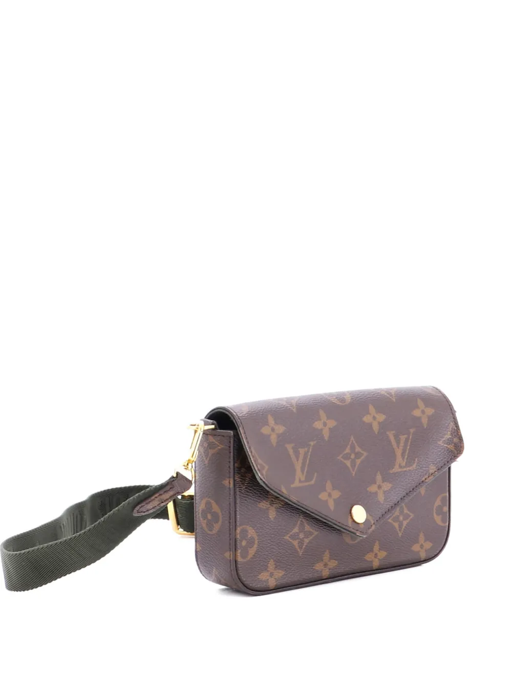 Louis Vuitton Pre-Owned Felicie Strap & Go Handbag Monogram Canvas crossbody bag - Brown