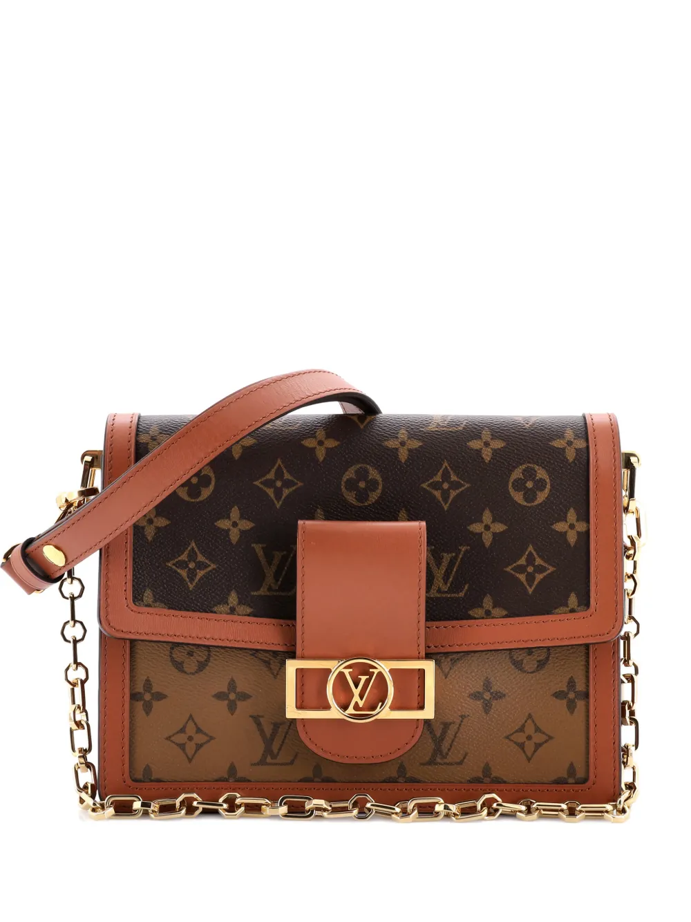 Louis Vuitton Pre-Owned Dauphine Reverse Monogram Canvas MM shoulder bag - Marrone