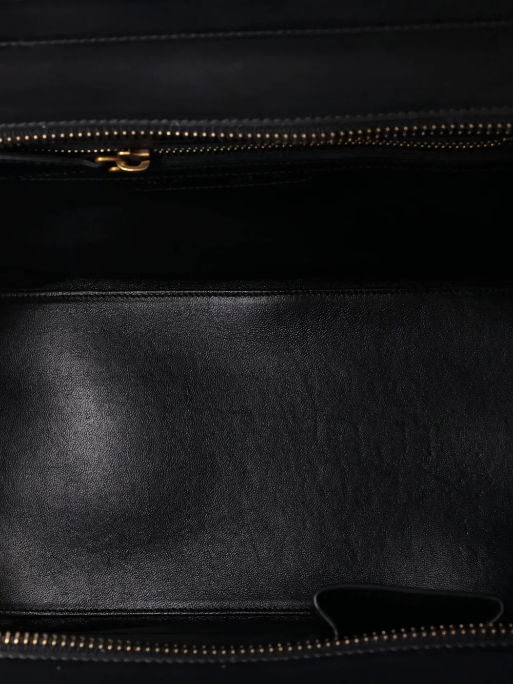 CELINE Pre-owned Luggage Bag Printed Textile And Leather Mini Satchel In Black