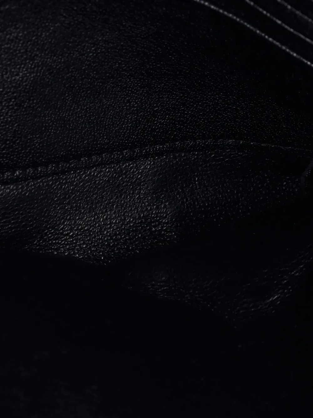 SAINT LAURENT Pre-owned Classic Monogram Chain Wallet Mixed Matelasse Leather Medium Crossbody Bag In Black