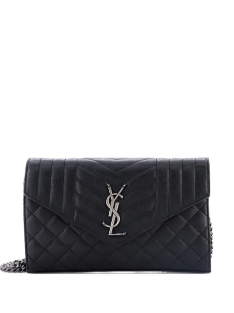Saint Laurent Pre-Owned Classic Monogram Chain Wallet Mixed Matelasse Leather Medium crossbody bag