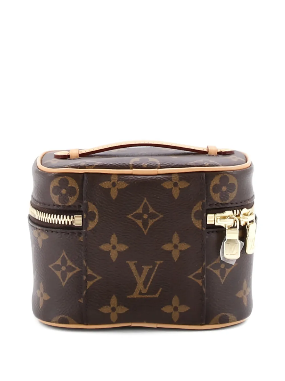 LOUIS VUITTON Pre-owned Nice Vanity Case Monogram Canvas Nano Pouch In Brown