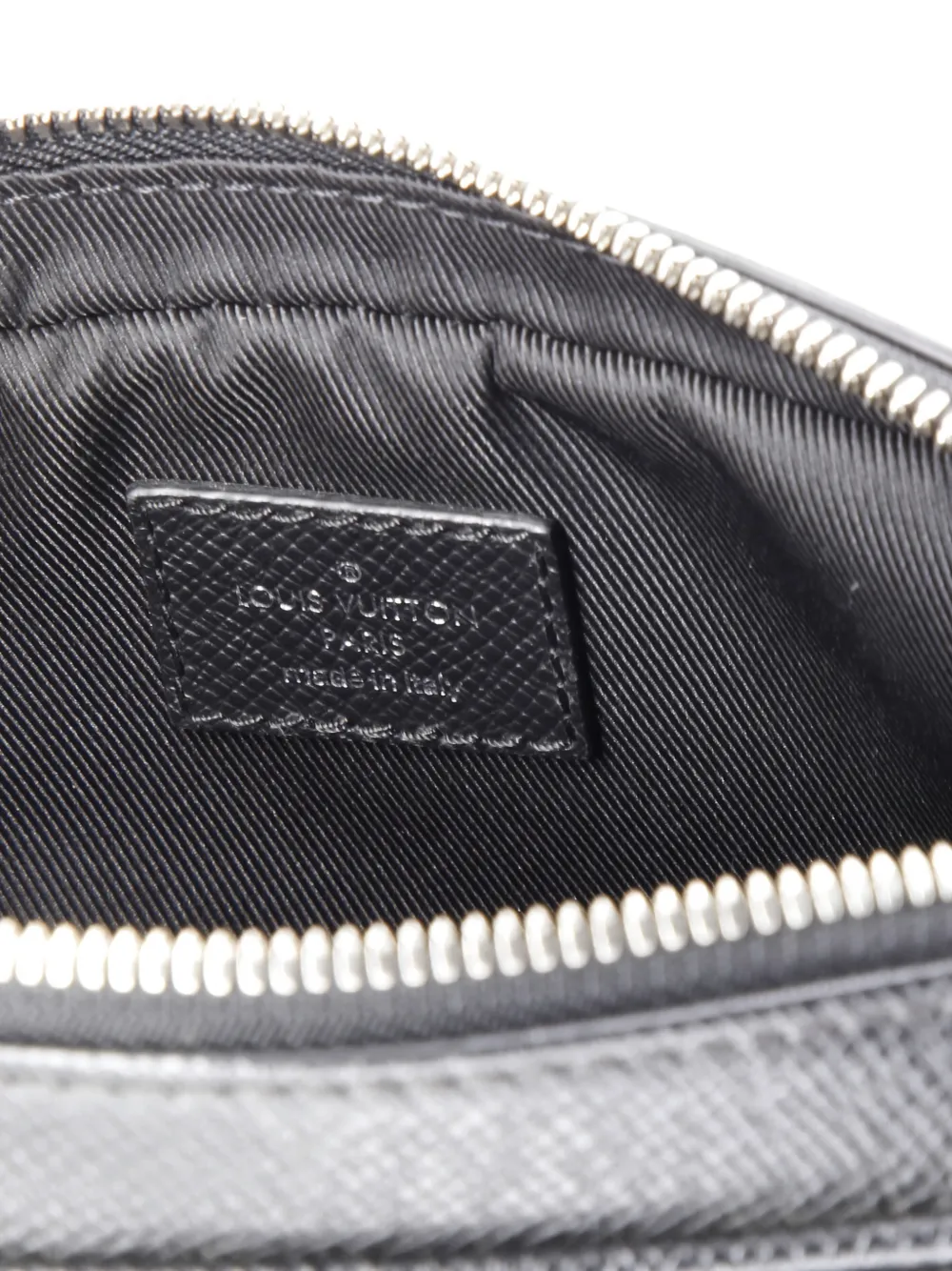 Pre-owned Louis Vuitton Outdoor Bumbag Monogram Taigarama Belt Bag In Black