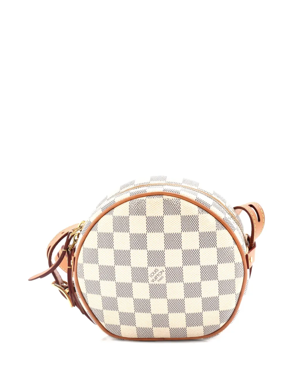 Pre-owned Louis Vuitton Boite Chapeau Souple Bag Damier Pm Crossbody Bag In White