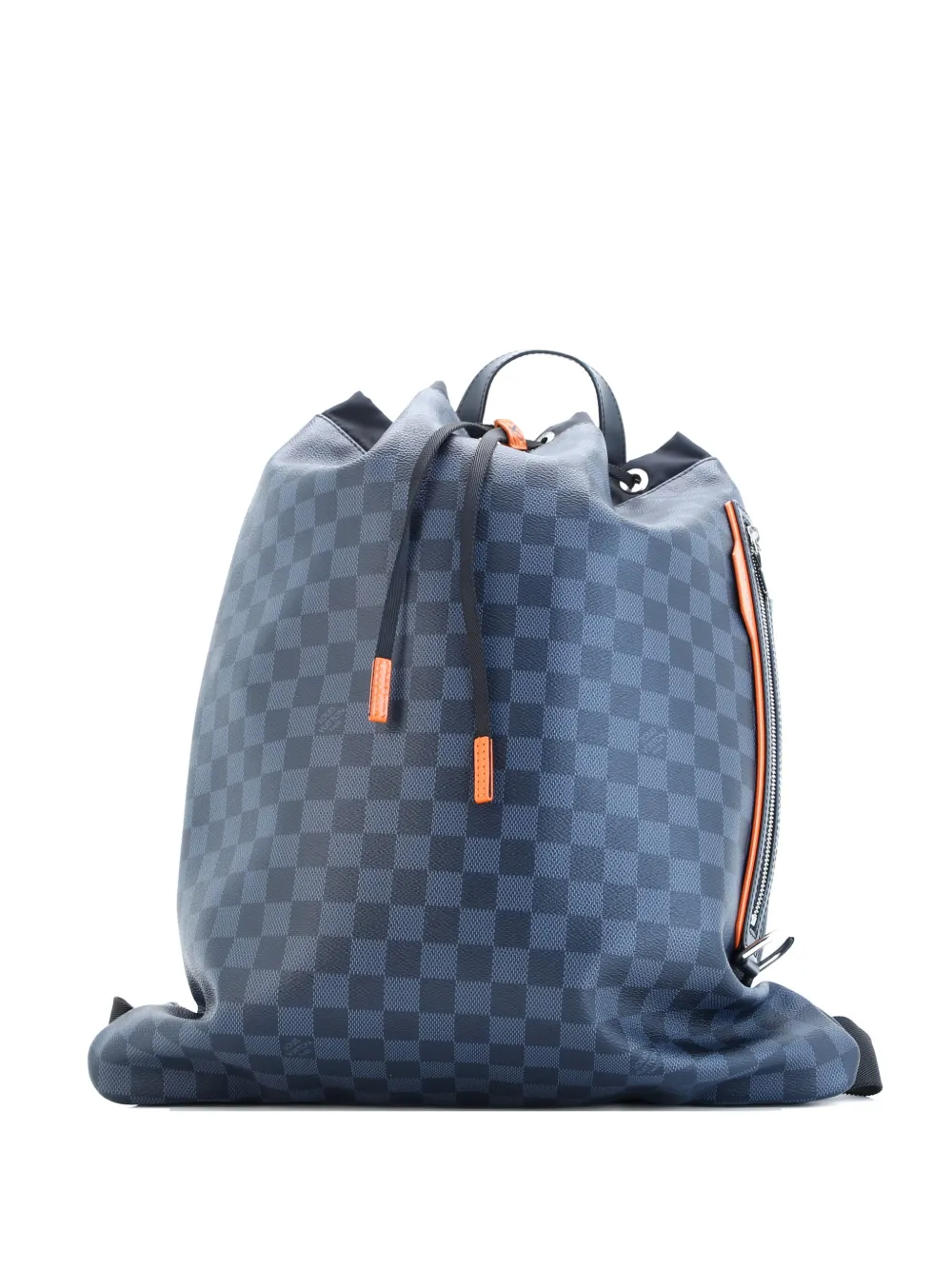 Pre-owned Louis Vuitton Drawstring Limited Edition Damier Cobalt Race Backpack In Blue