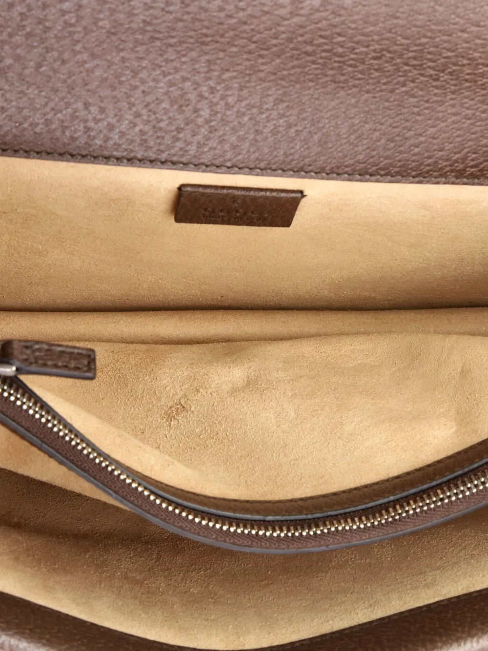 Pre-owned Gucci Dionysus Top Handle Chain Bag Gg Coated Canvas Small Satchel In Brown