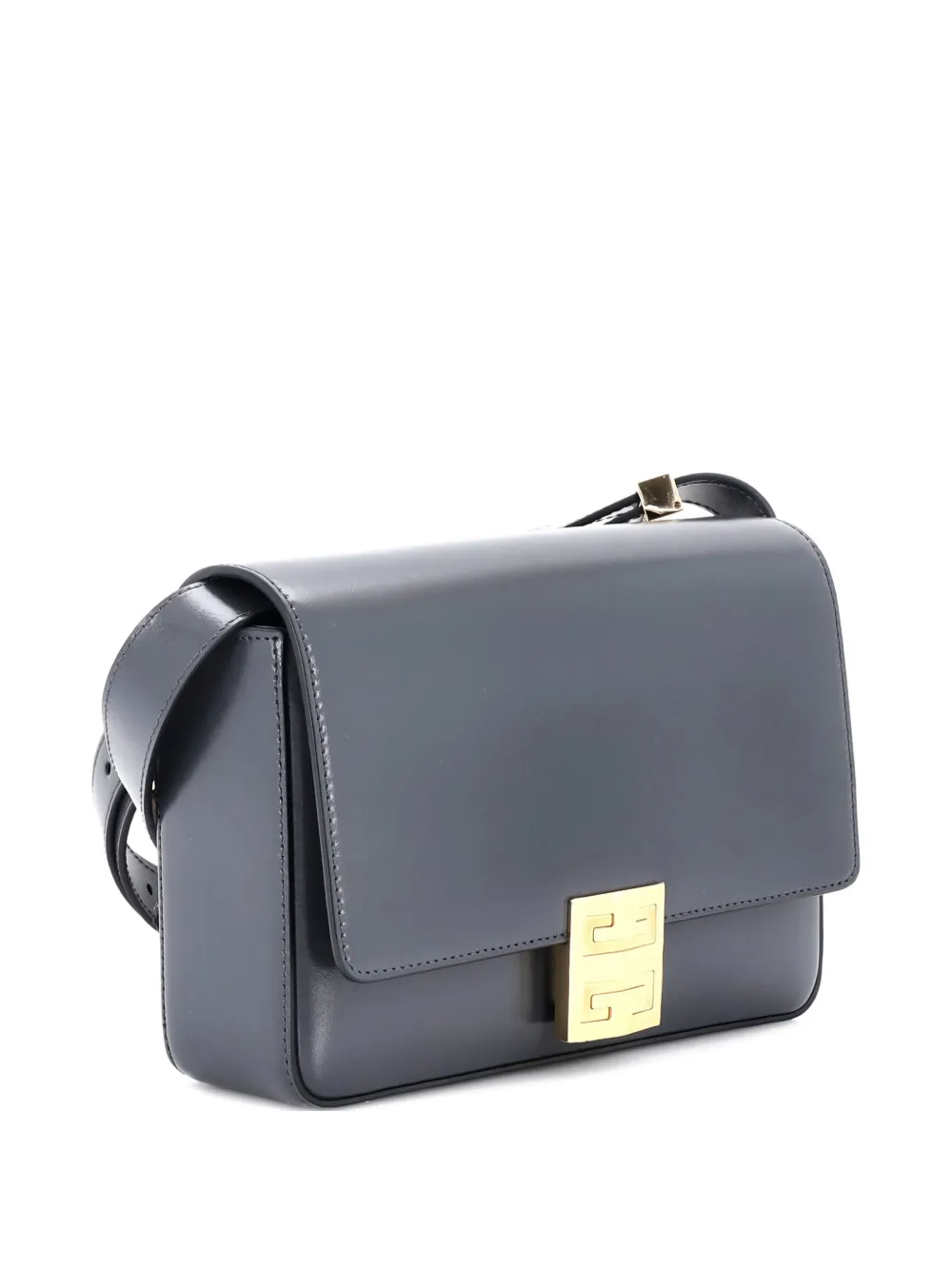 Pre-owned Givenchy 4g Leather Medium Shoulder Bag In Gray