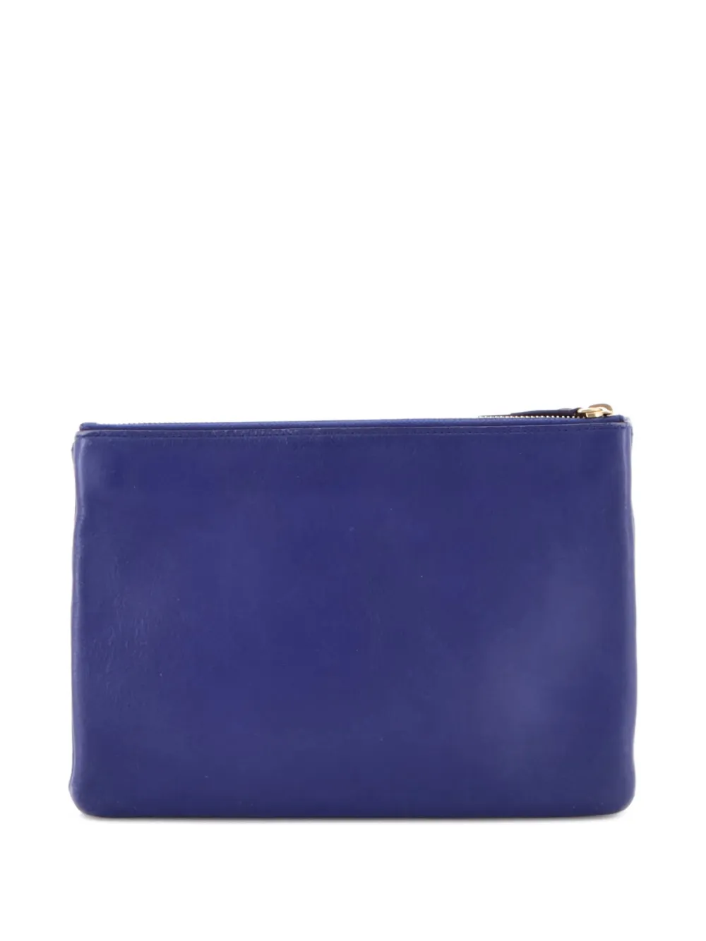 Pre-owned Celine Trio Leather Large Crossbody Bag In Blue