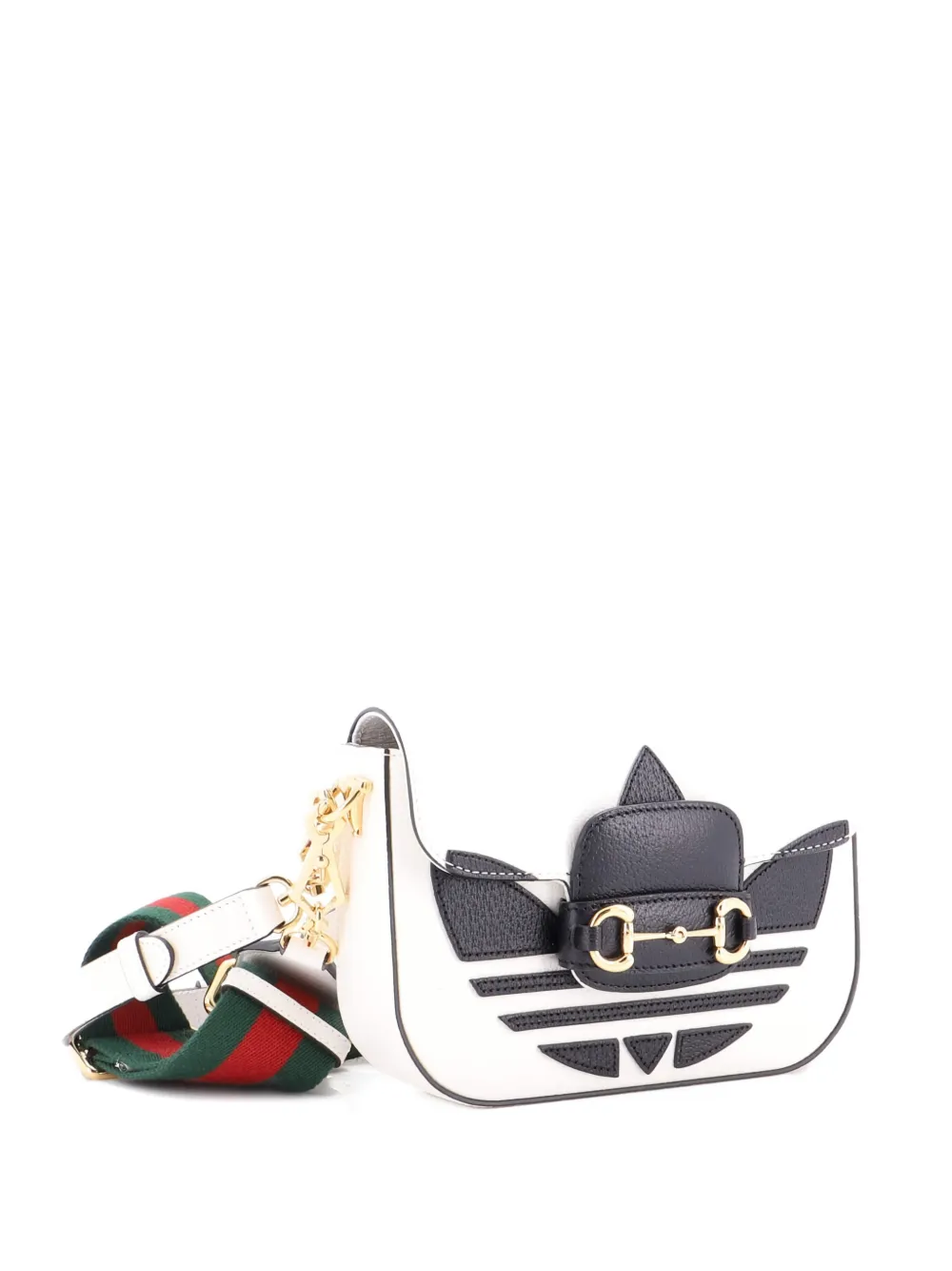 Gucci Pre-Owned x Adidas Horsebit 1955 Shoulder Bag Leather Mini crossbody bag - Bianco