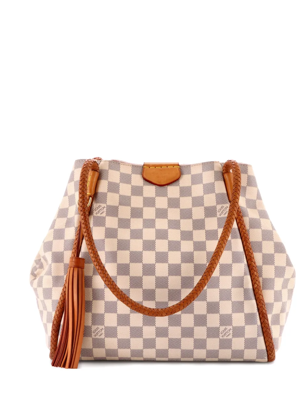 Pre-owned Louis Vuitton Propriano Handbag Damier Tote Bag In White