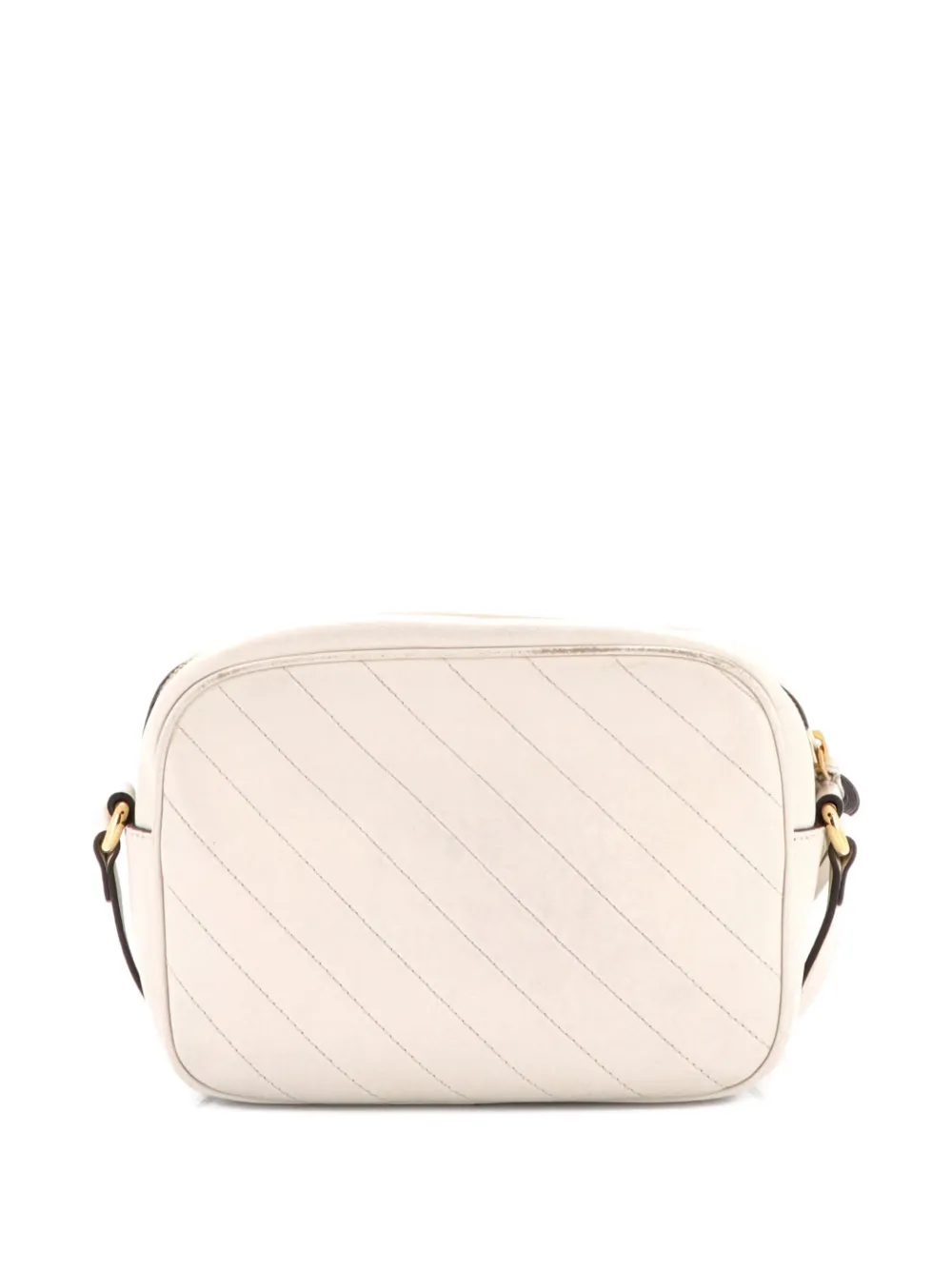 Pre-owned Gucci Blondie Nm Camera Shoulder Bag Diagonal Quilted Leather Small Crossbody Bag In Neutral