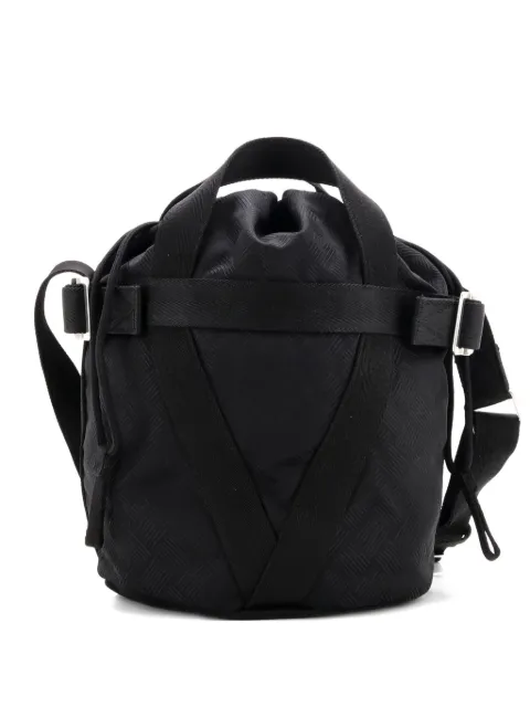 Bottega Veneta Pre-Owned Convertible Drawstring Intrecciato Effect Jacquard Small bucket bag