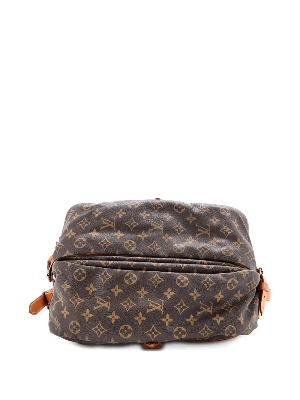 Pre-owned Louis Vuitton Saumur Handbag Monogram Canvas 35 Crossbody Bag In Brown