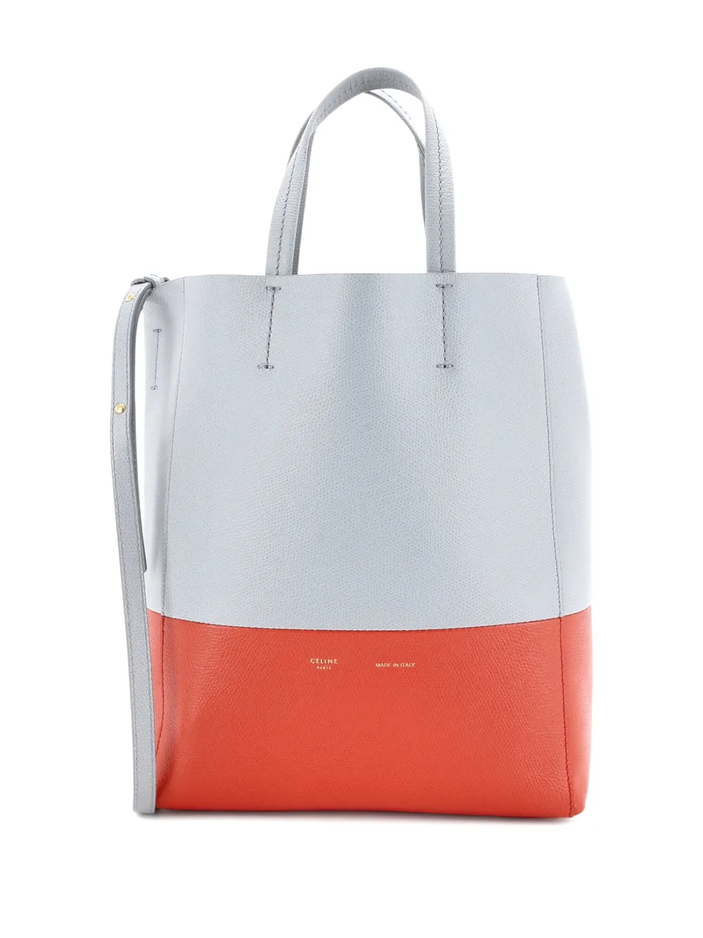 Celine Pre-Owned Vertical Bi-Cabas Tote Grained Calfskin Small shoulder bag - Blu