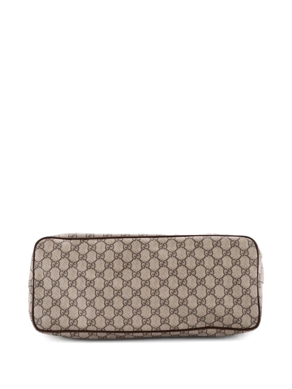 Pre-owned Gucci Courrier Convertible Soft Open Gg Coated Canvas With Applique Large Tote Bag In Brown