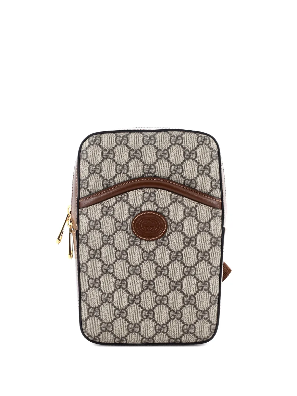 Gucci Pre-Owned Interlocking G Patch Sling Bag GG Coated Canvas Small crossbody bag - Marrone