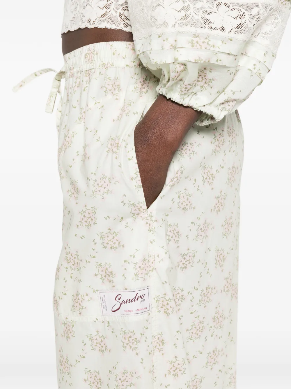 Davi Floral-Print Tie-Detail Trousers