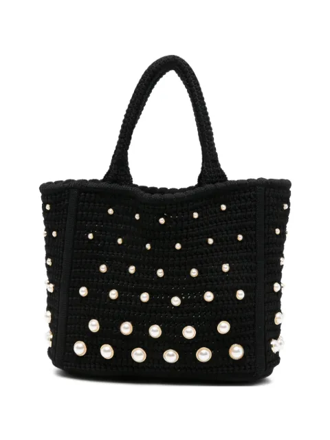 SANDRO pearl-embellished tote bag