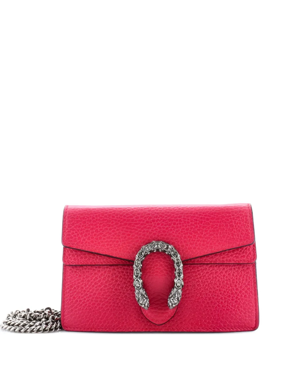 Pre-owned Gucci Dionysus Bag Leather Super Mini Clutch Bag In Pink
